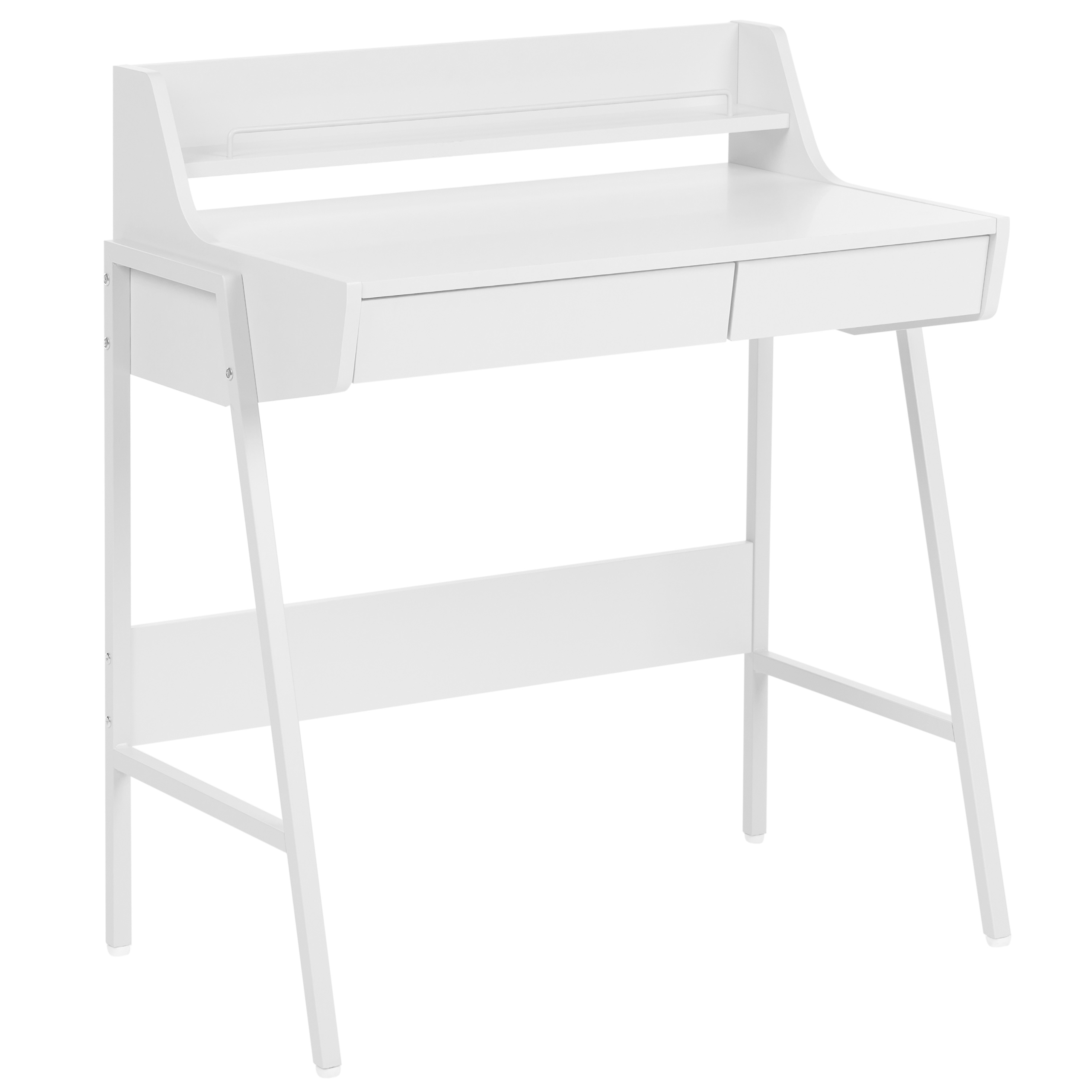 Escritorio con estante superior broxton 77 cm 46 cm blanco