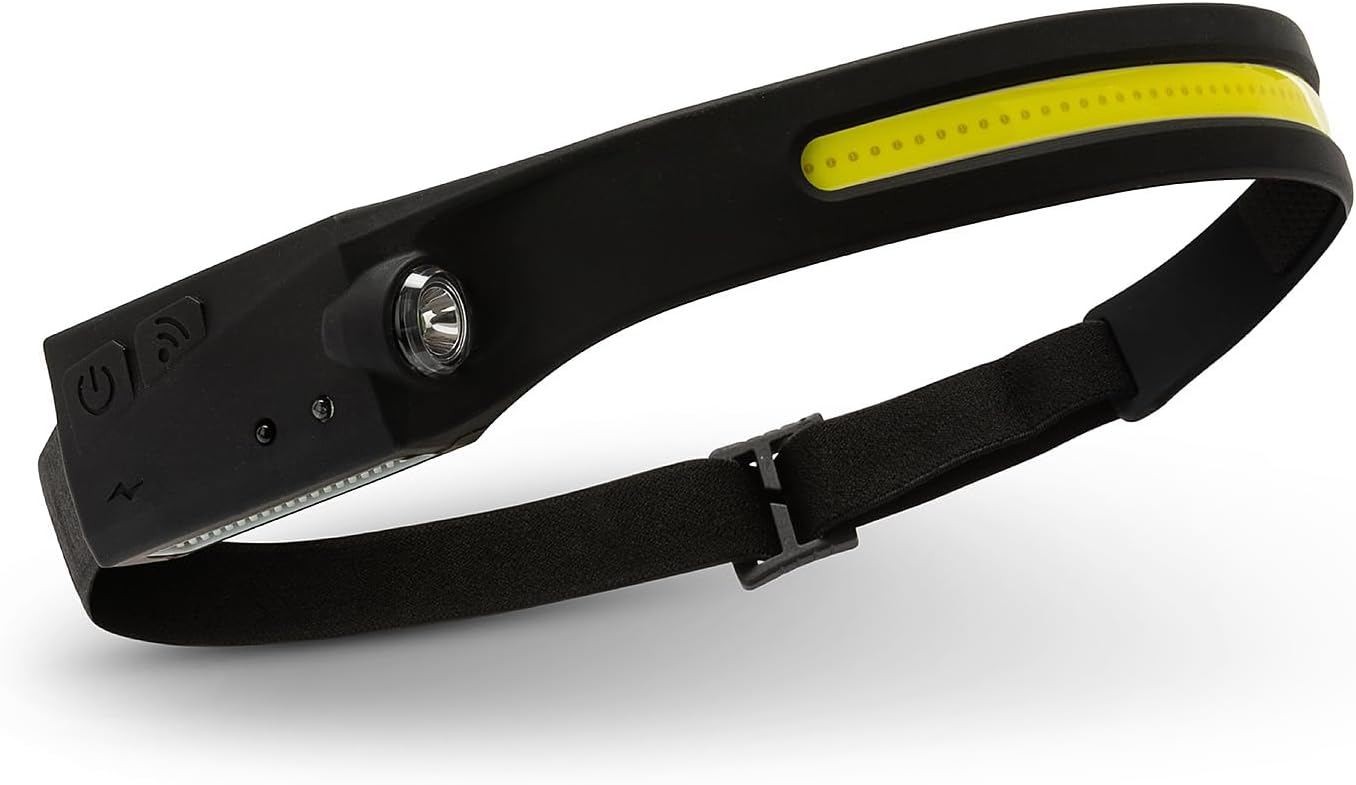 Linterna frontal LED recargable 2 en 1 con sensor de movimiento