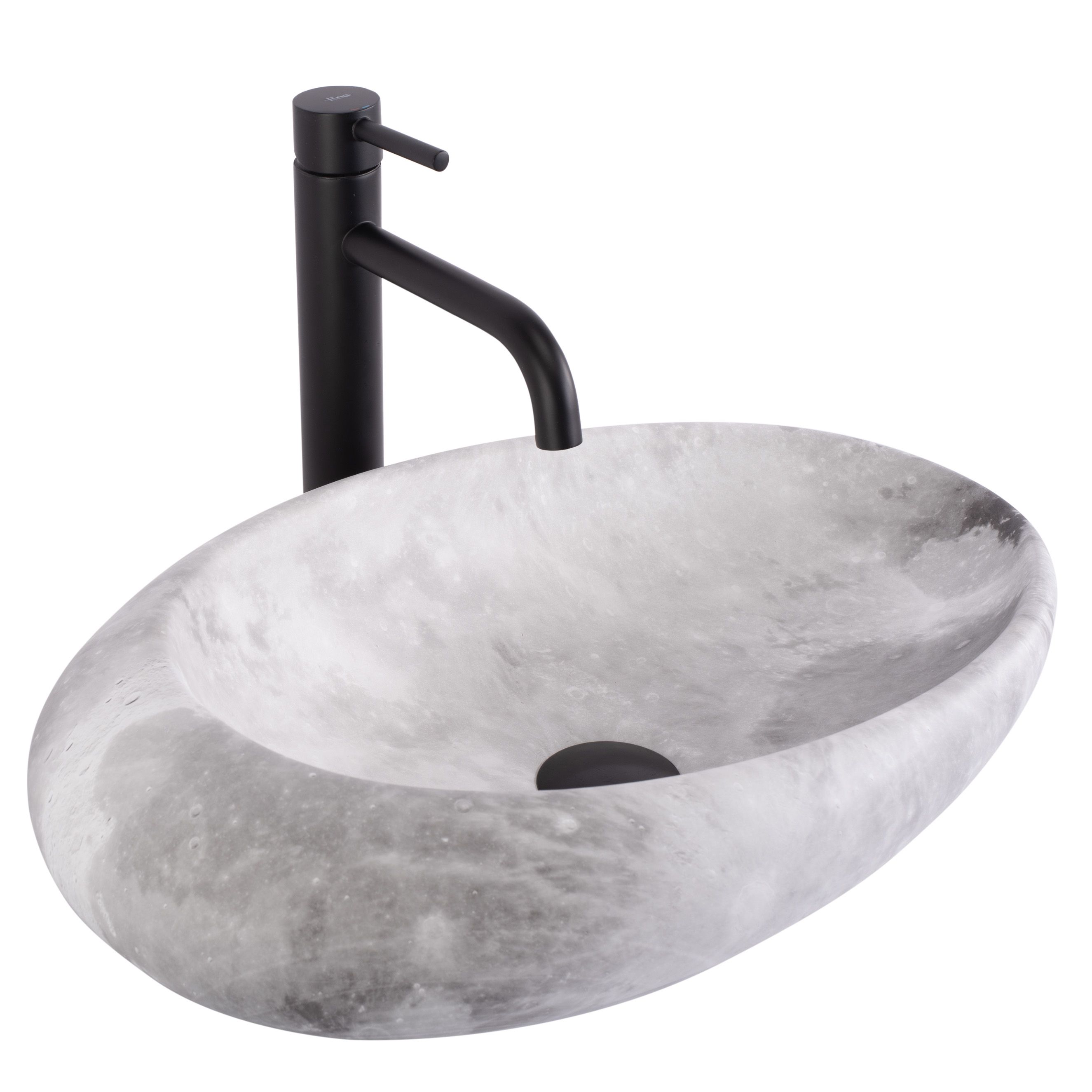 Rea lavabo sobre encimera roxy c stone l.grey, 49x31x13,5 cm