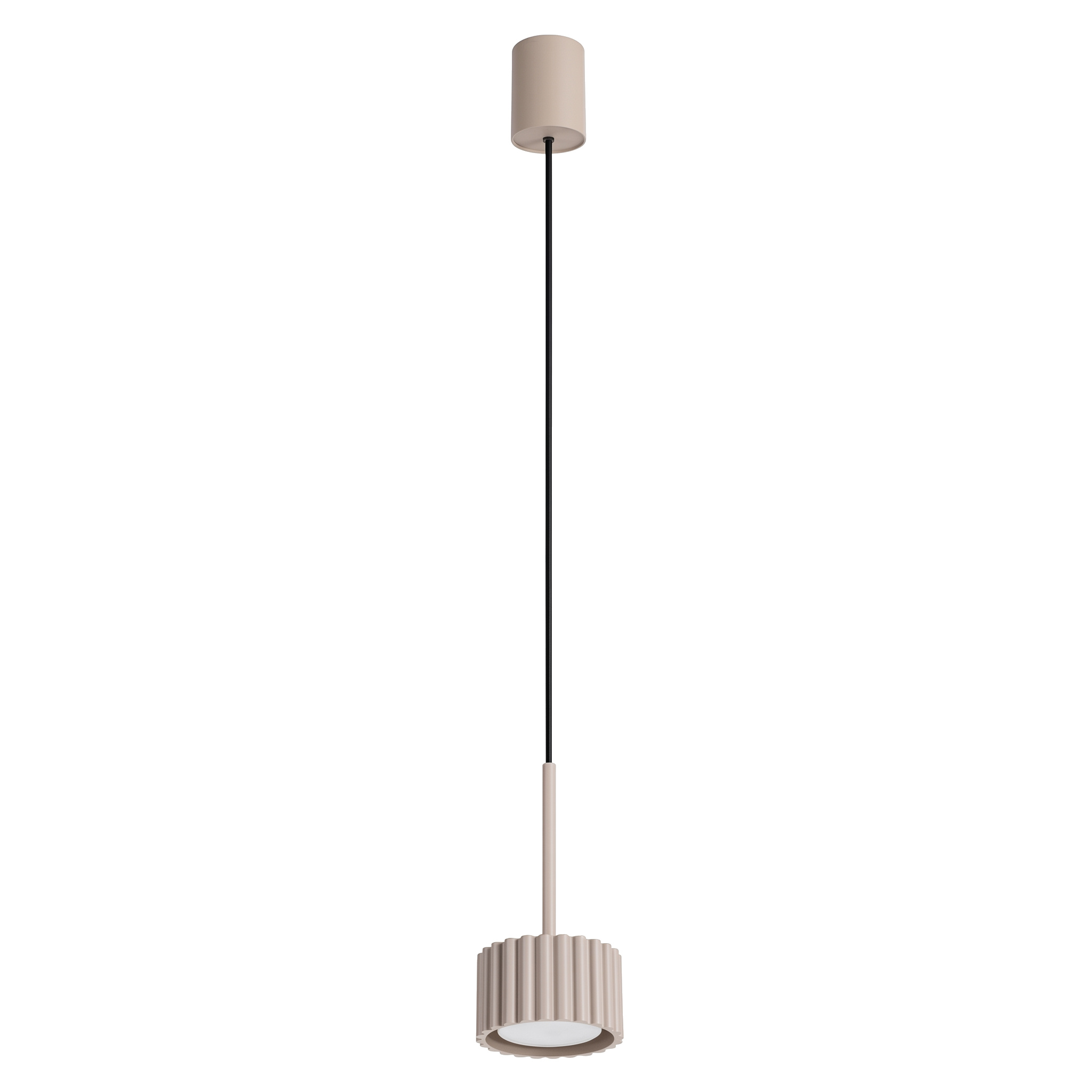 Lámparas colgantes aura 1 taupe aluminio 10x125x10cm