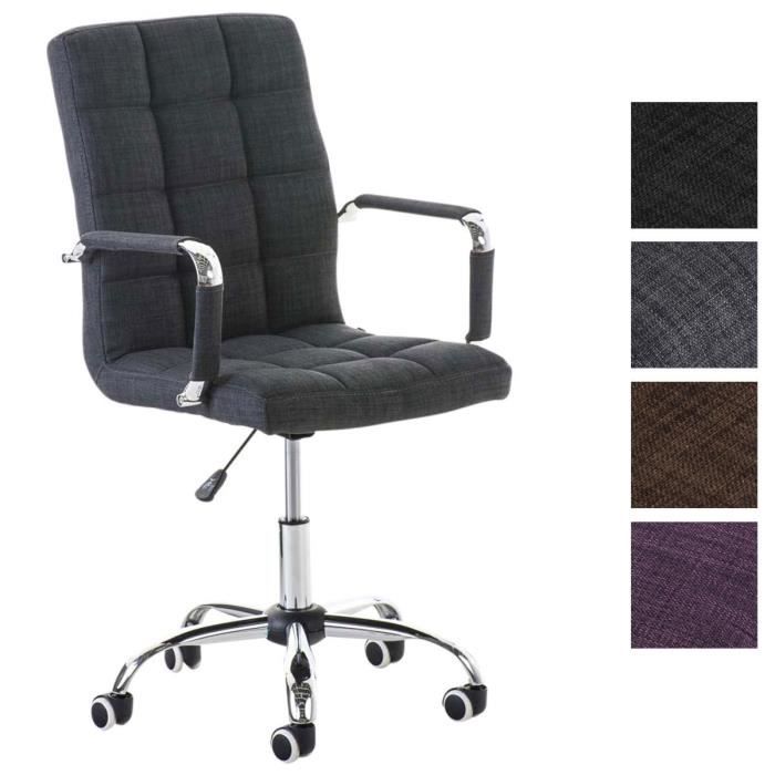 Silla de oficina ergonómica - tela gris - 1 ud.