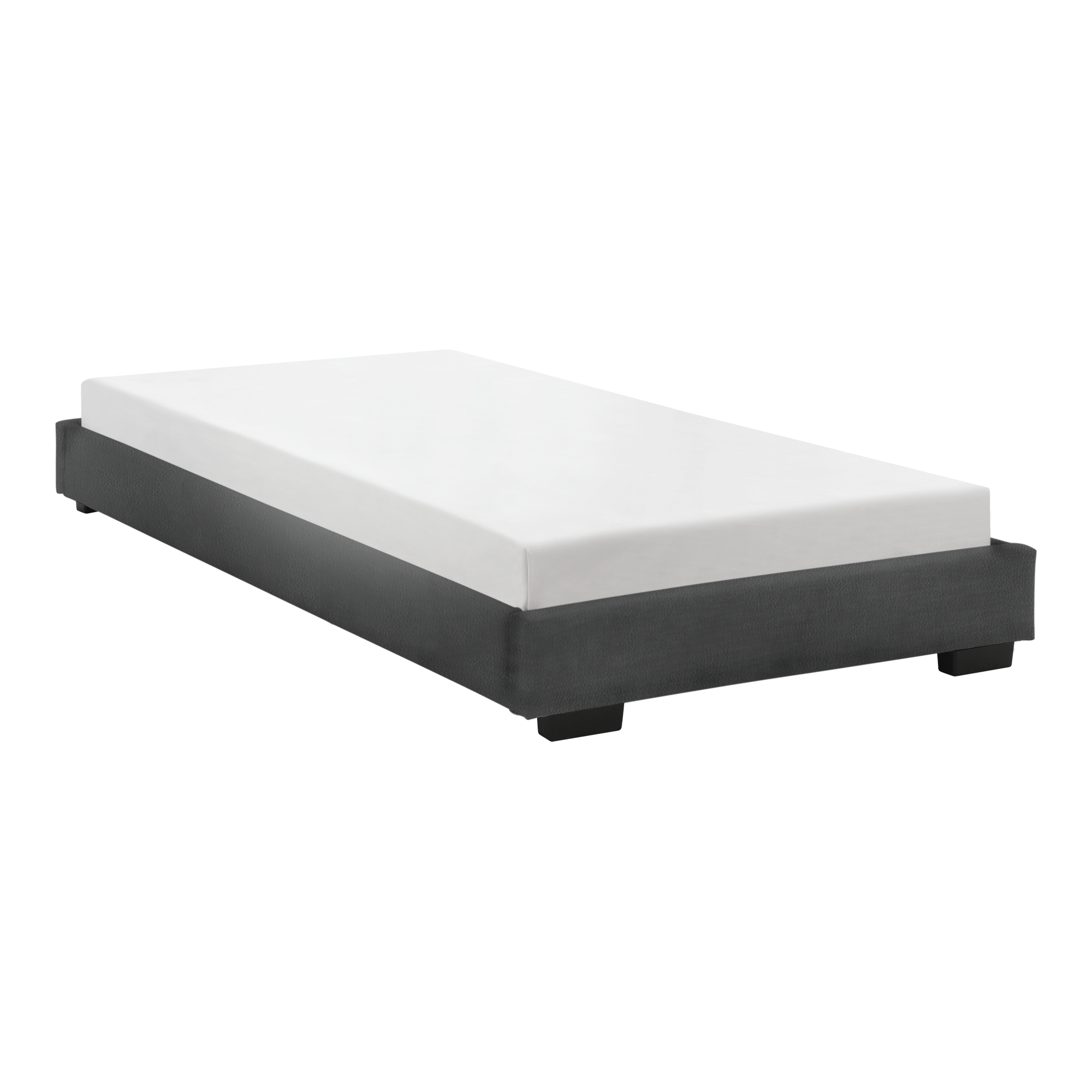 Cоrium cama individual solingen tapizado en piel sintética con colchón