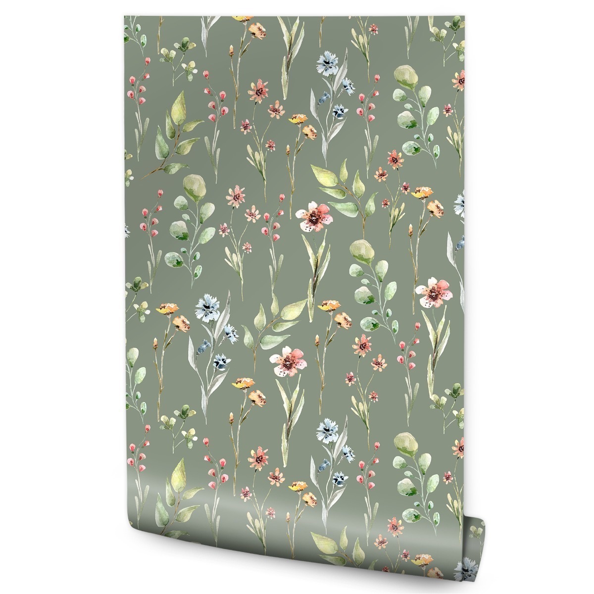 Papel Pintado Para El Salón Con Hojas Primaverales Delicadas 53cm x 10m