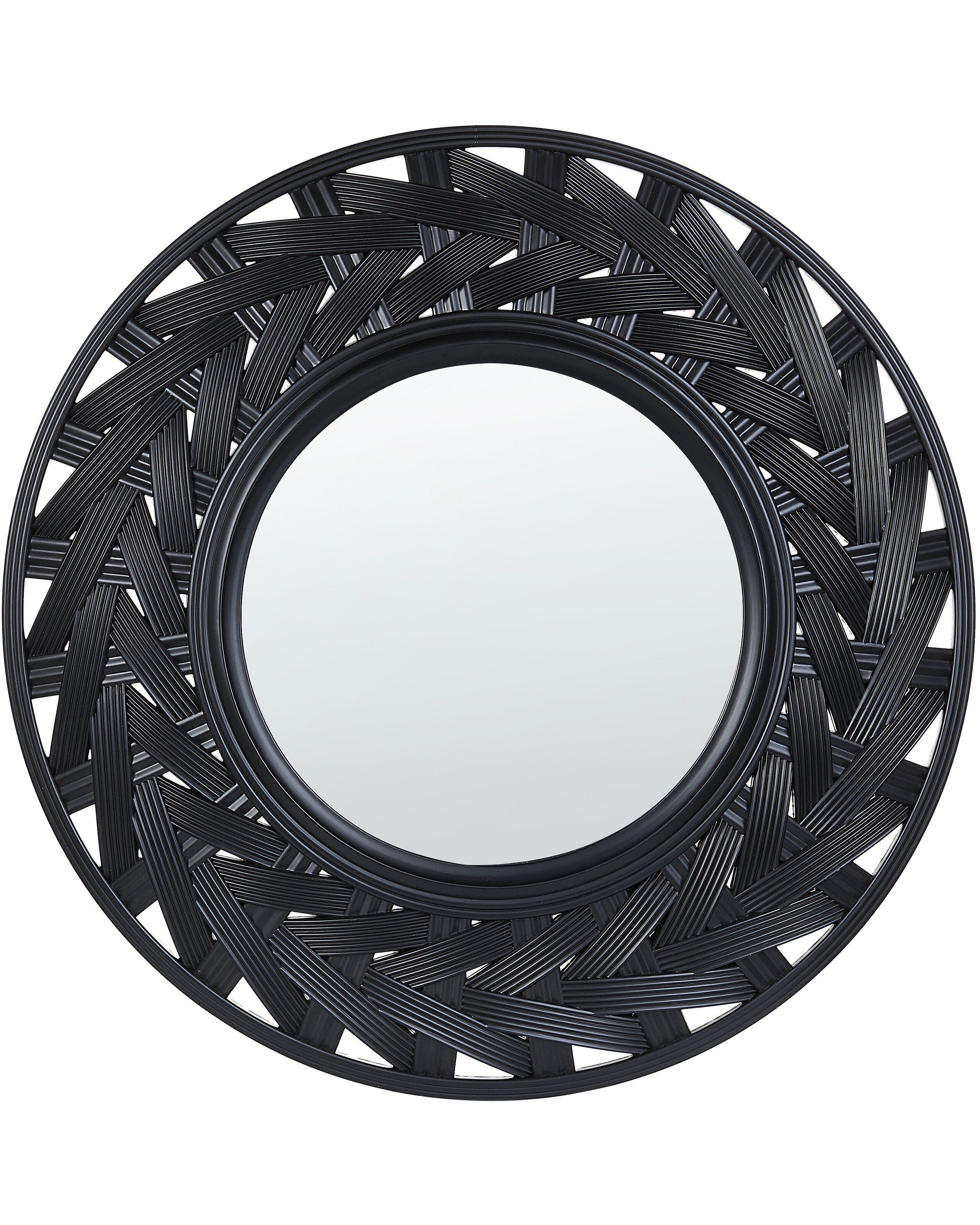 Espejo de pared tierga 60 cm 60 cm negro