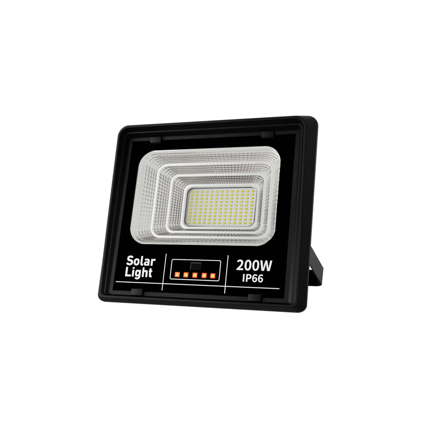 Reflector solar LED alta potencia, panel policristalino, lifepo4 - 200w