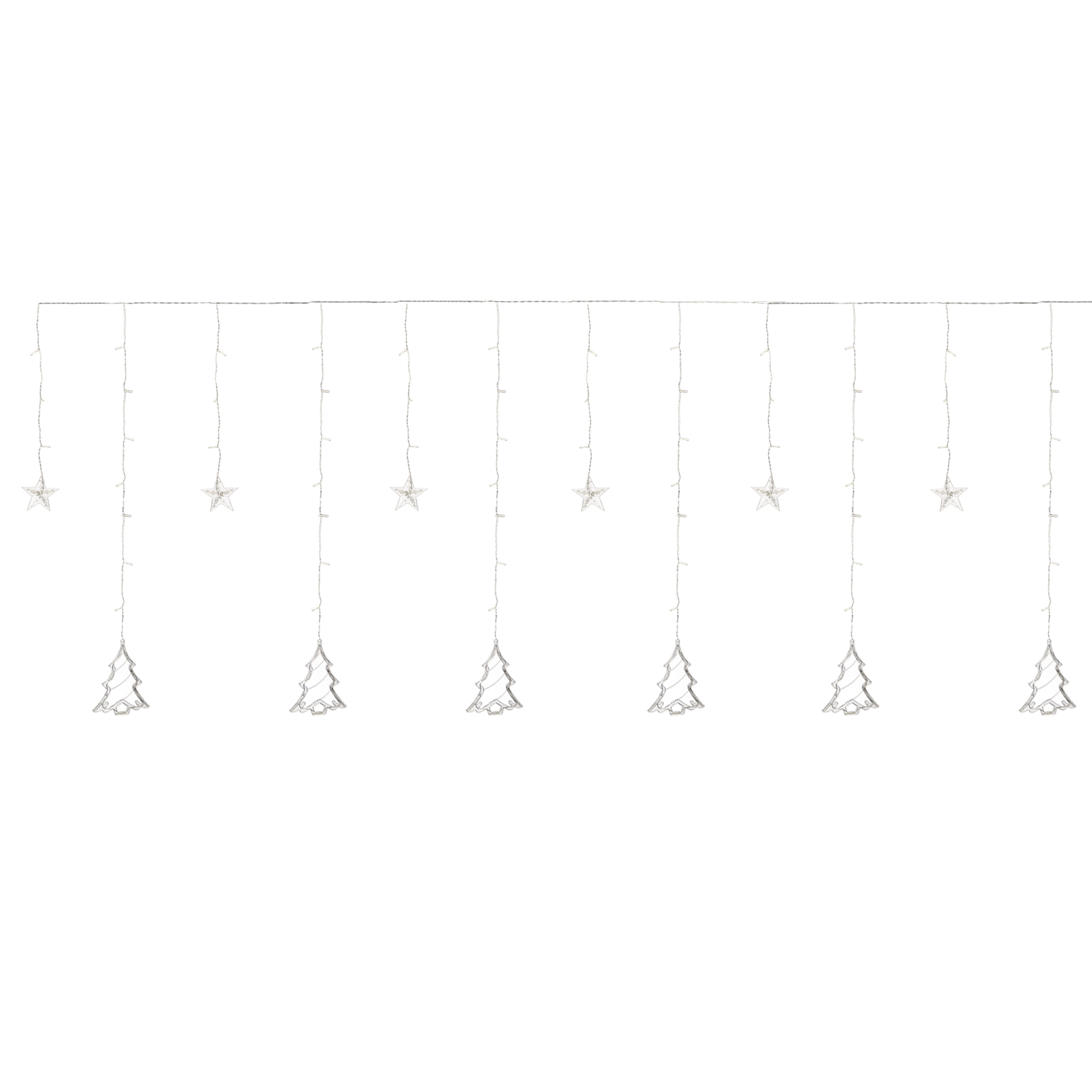 Cortina de luces de navidad 2.2m 138 LEDs blanco cálido ecd germany