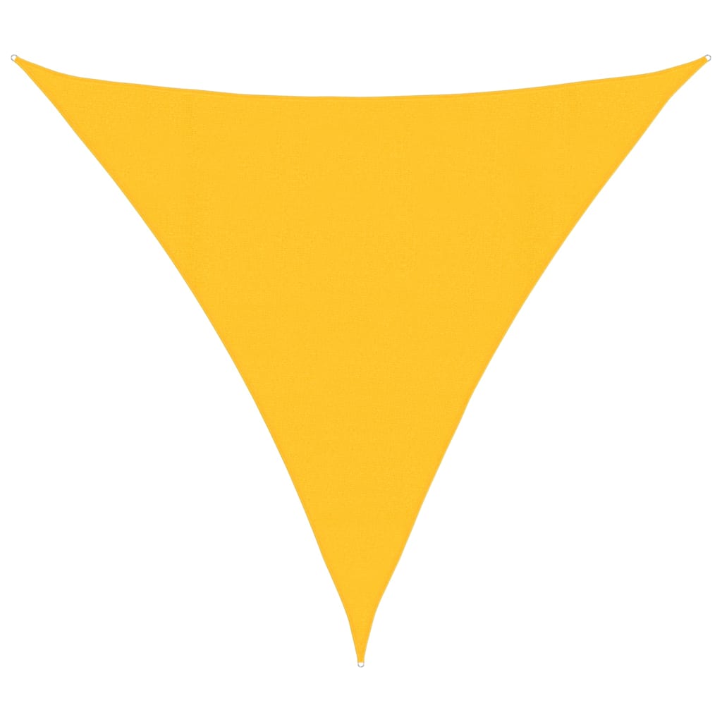Toldo de vela triangular hdpe amarillo 160 g/m² 4x4x4 m