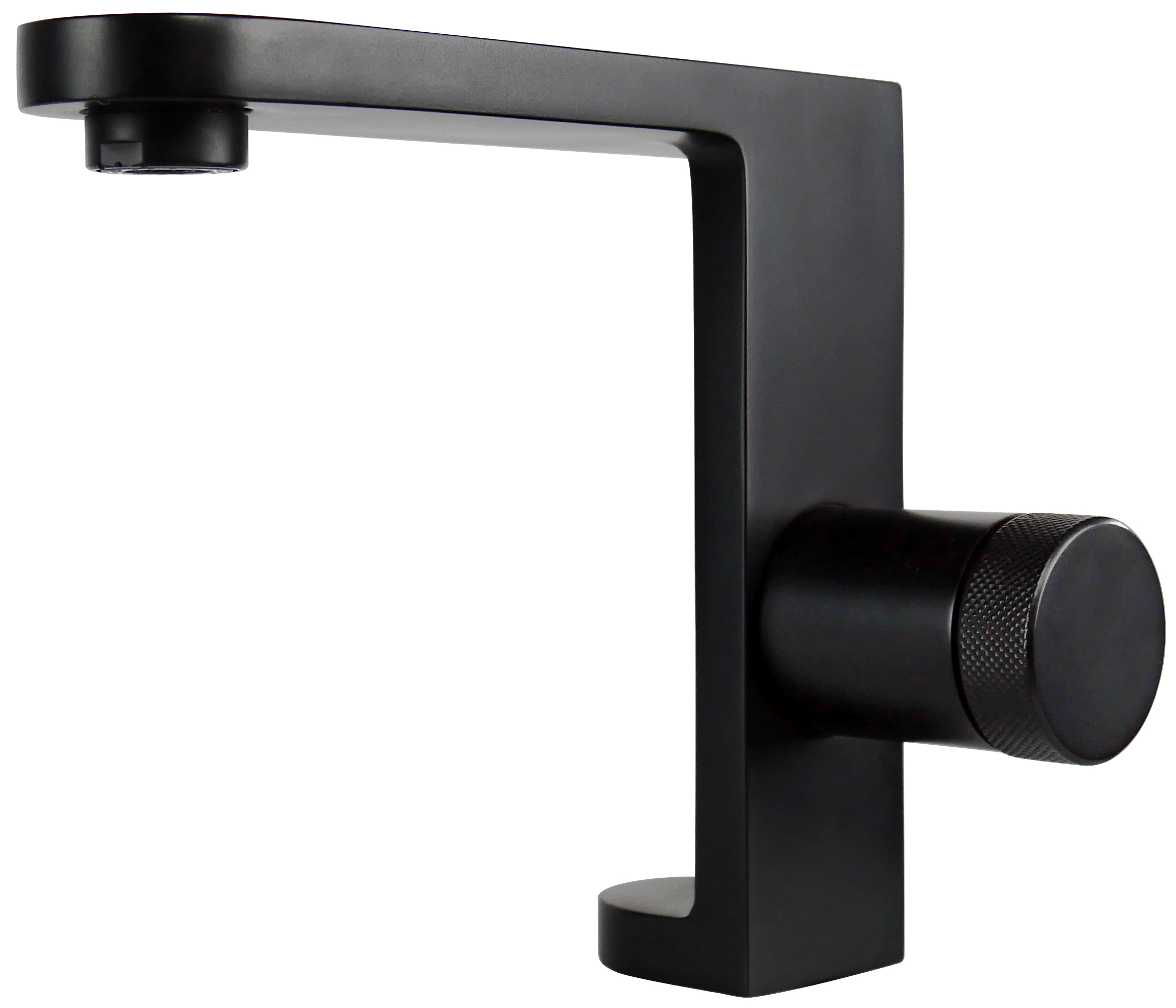 Grifo mezclador para lavabo negro merida, aireador con chorro mikado