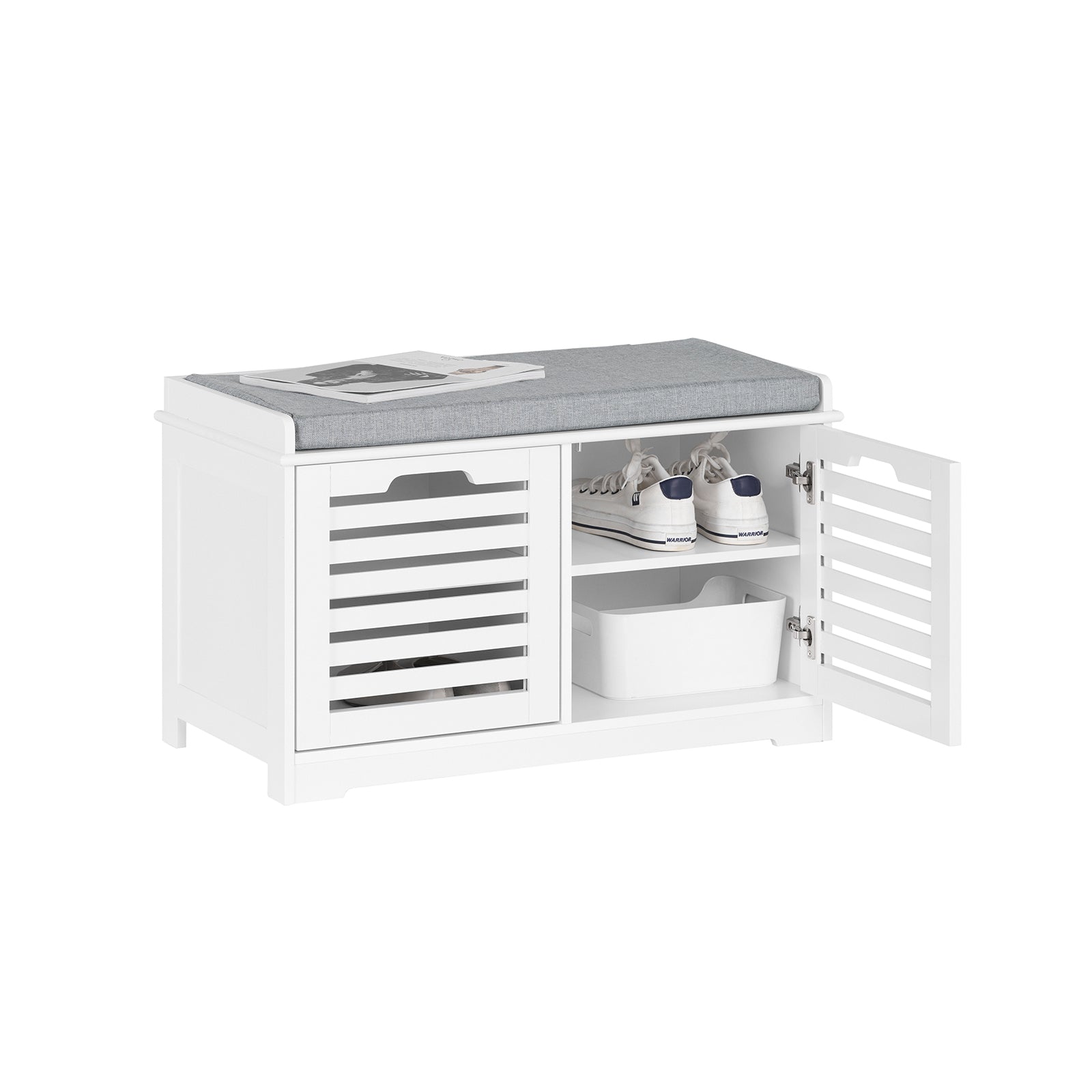 Banco zapatero con 2 puertas fsr23-ii-w sobuy es