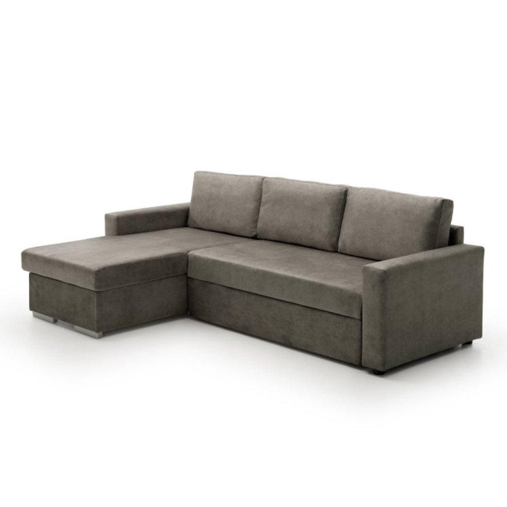 Sofa cama chaise longue isabella low cost gris oscuro izquierda