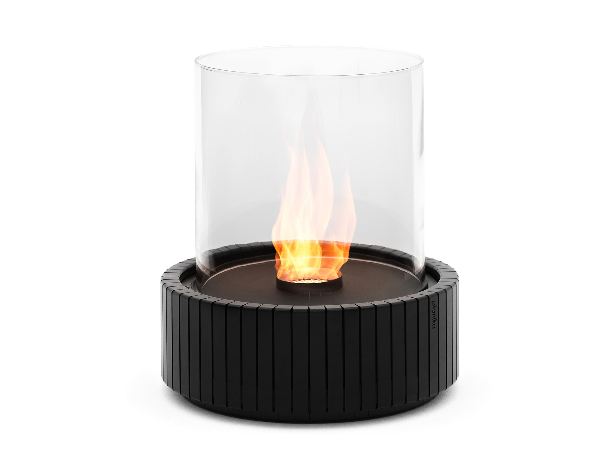 Chimenea bioetanol de sobremesa portátil lotus 2,5 kw con vidrio protector