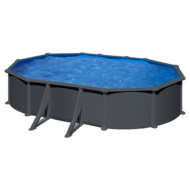 Piscina gre ovalada kea kit500gy imitacion antracita gre 500 x 300 x 120