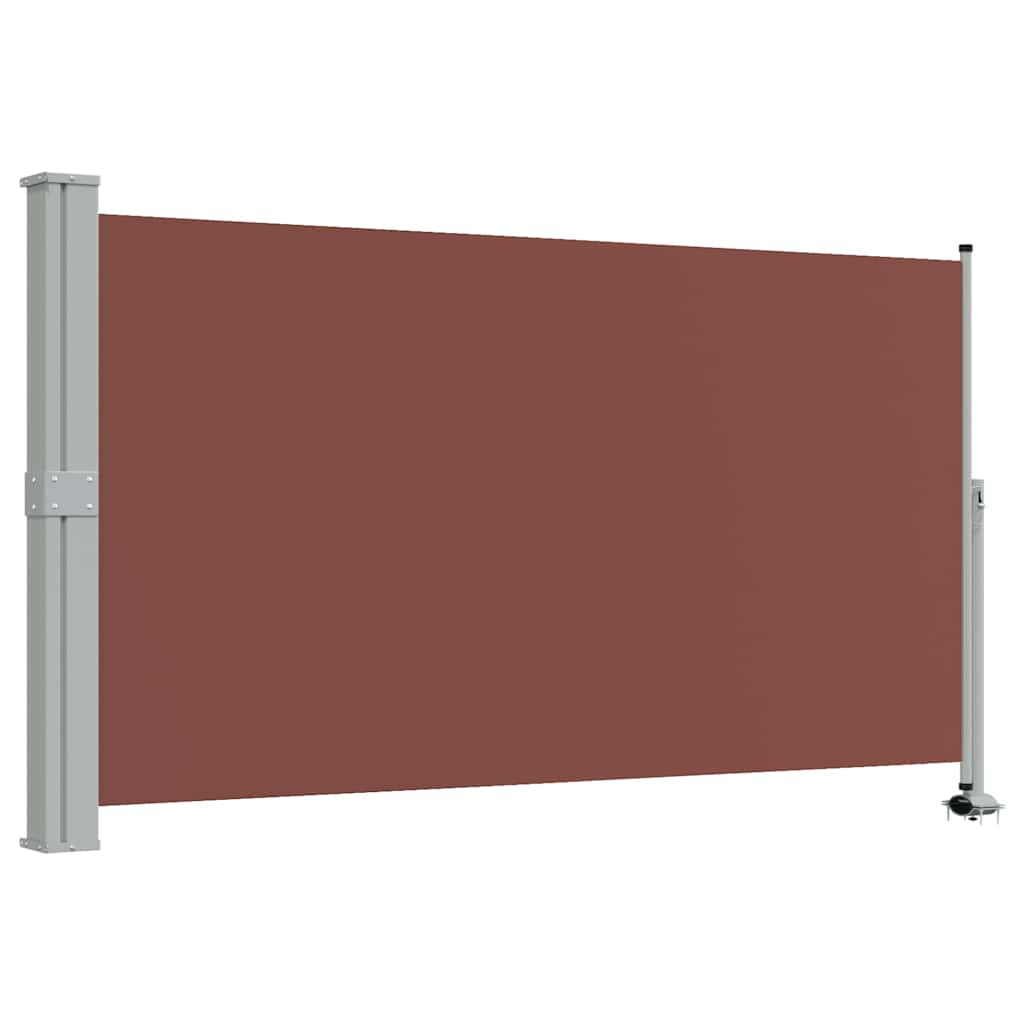 vidaXL toldo lateral retráctil para patio marrón 140x300 cm