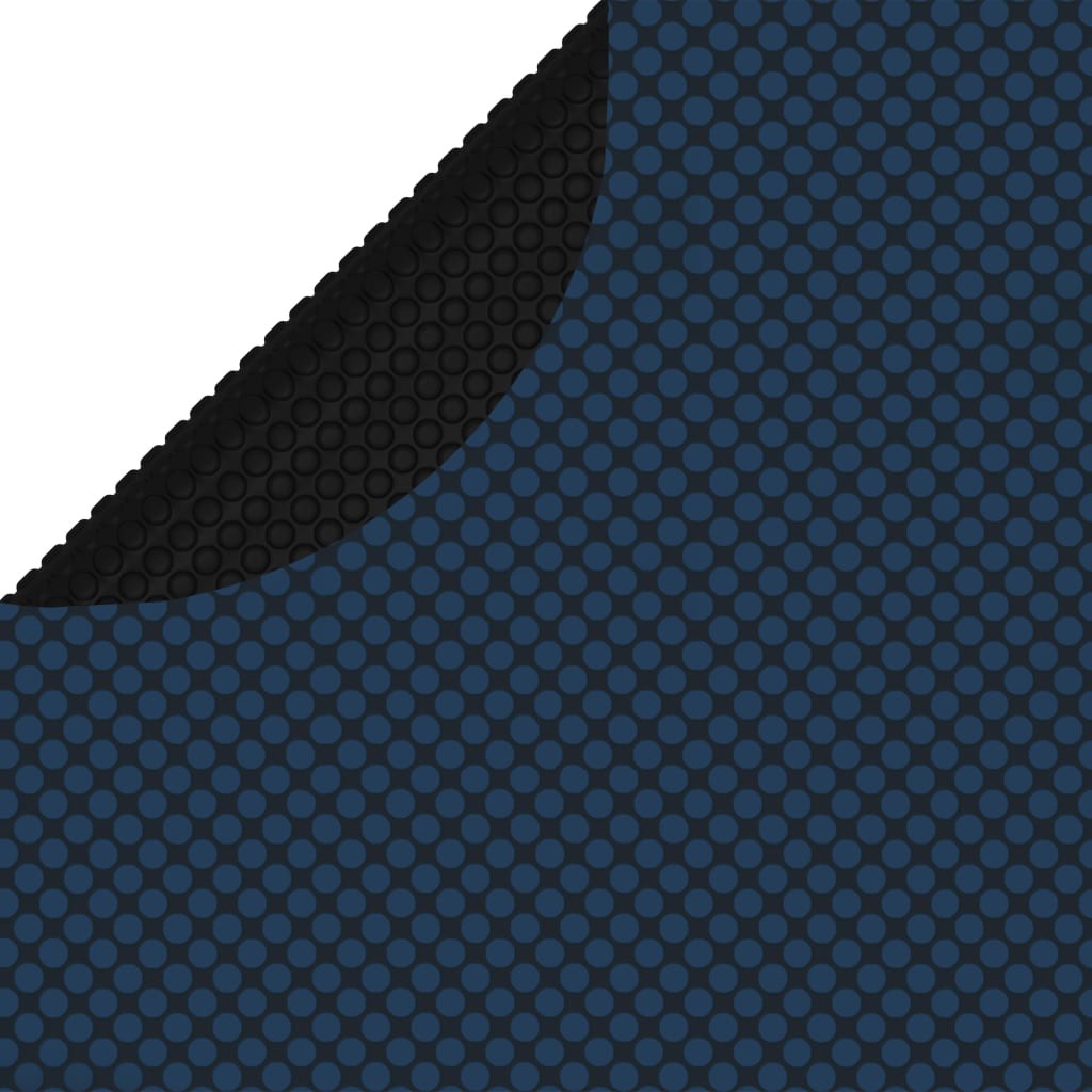vidaXL cubierta solar de piscina de pe flotante negro y azul 455 cm