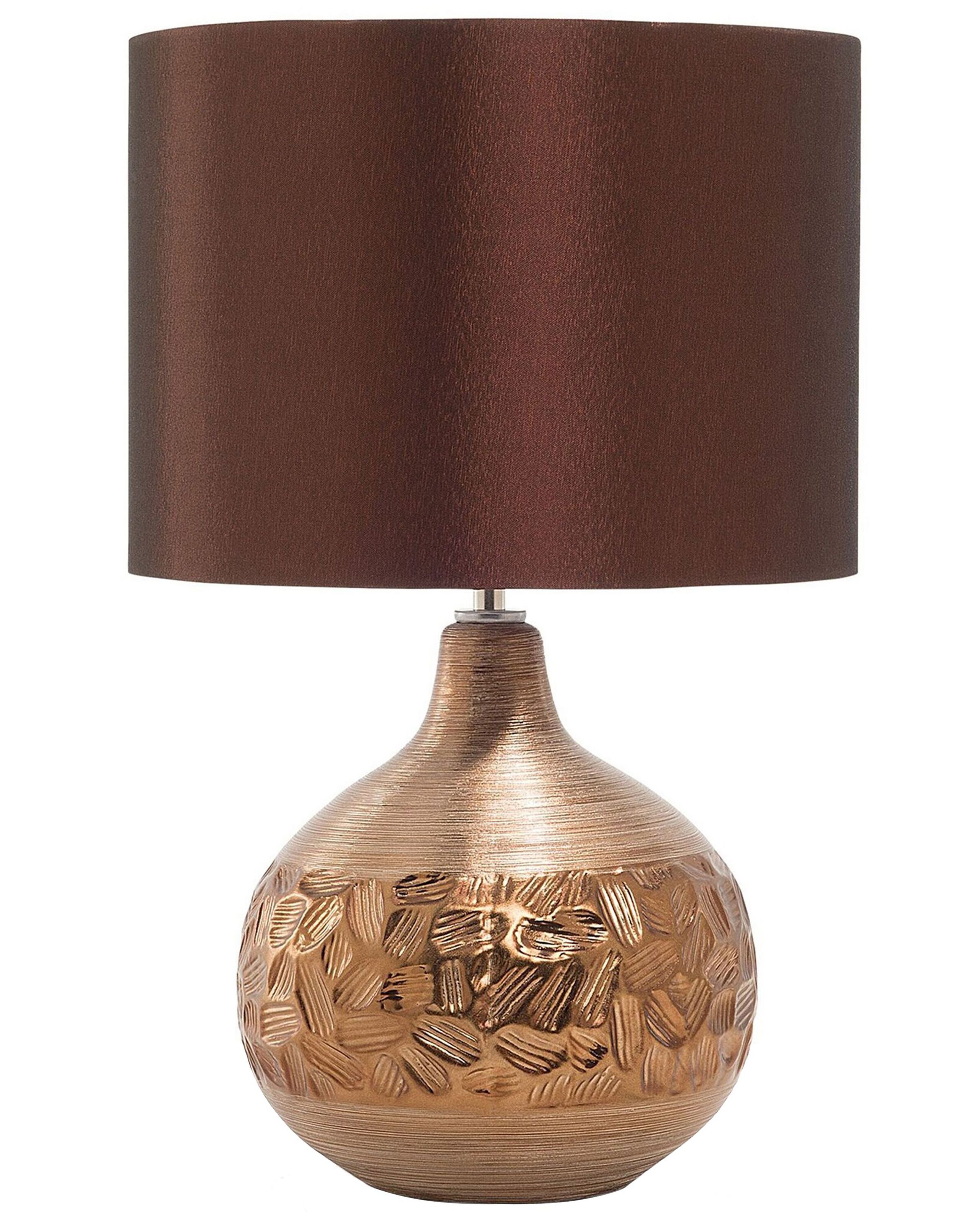 Lámpara de mesa yakima porcelana marrón