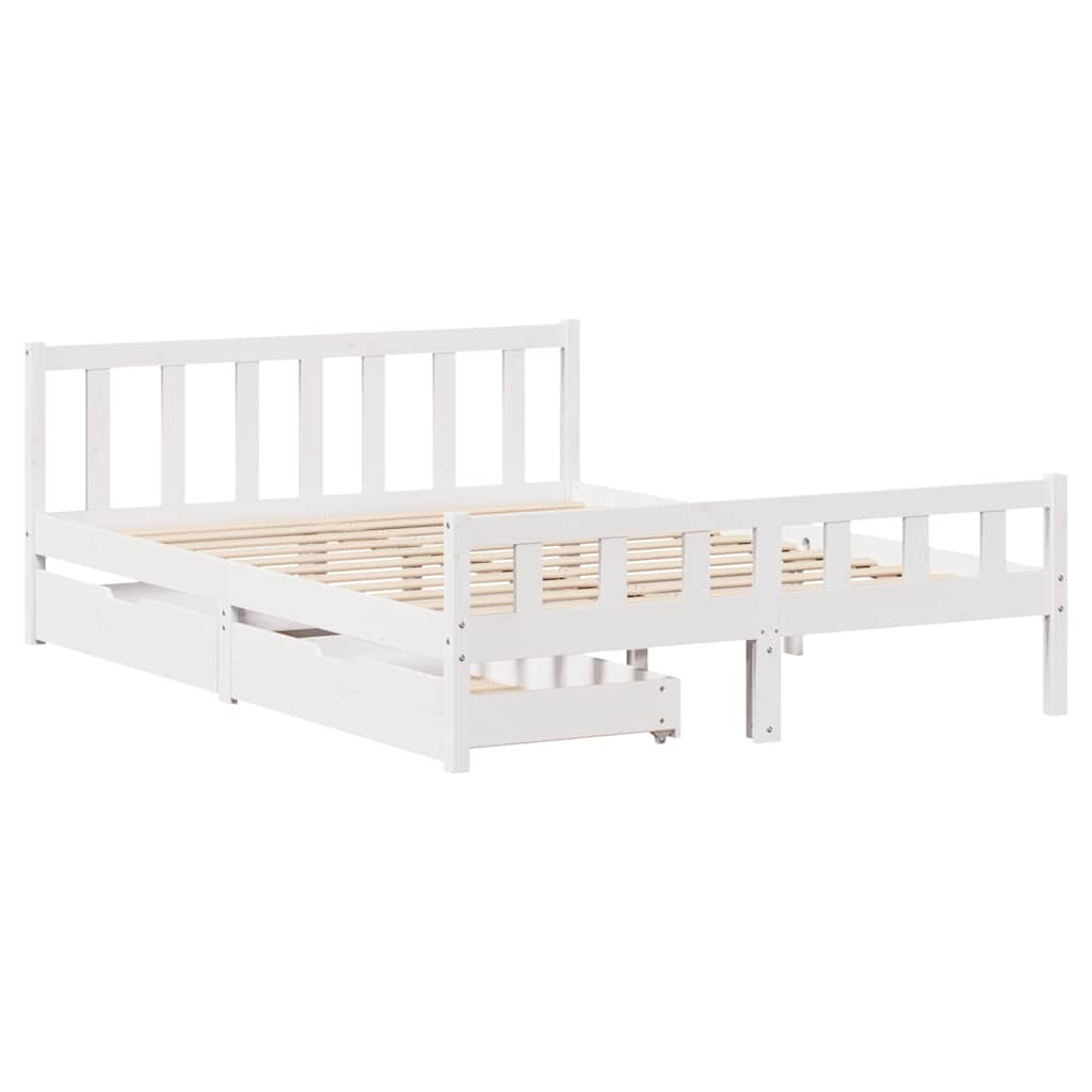 vidaXL estructura de cama sin colchón madera maciza de pino 160x200 cm