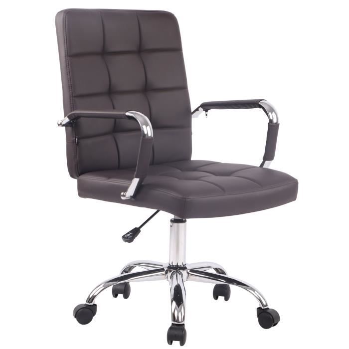 Silla de oficina deli pro - polipiel marrón