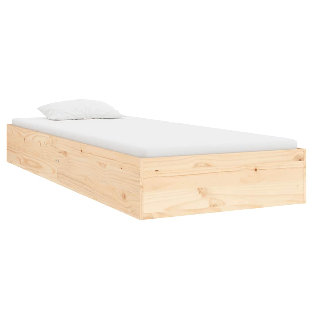 vidaXL estructura cama individual sin colchón madera maciza 75x190 cm