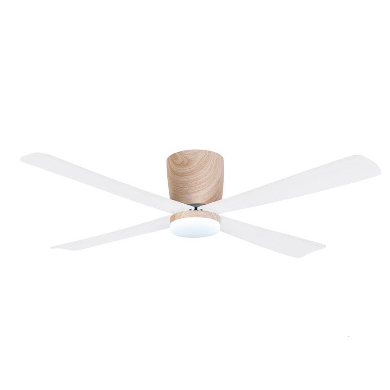 Cristalrecord ventilador LED dc surat madera 18w 1600 lm, con 4 aspas