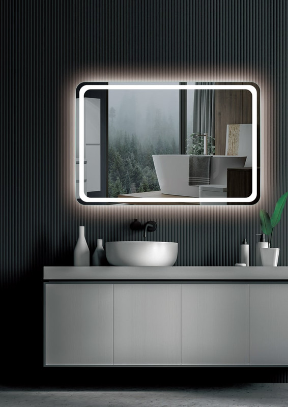 Espejos LED para baño retroiluminado 80x 80cm luz frontal fría