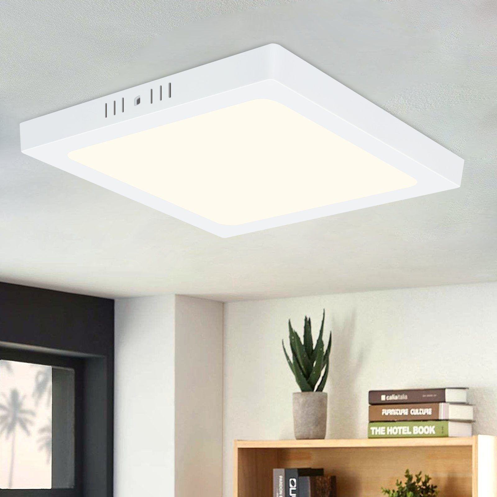 Nettlife lámpara de techo LED 4000k 18w blanco 23cm ip44 lámpara de baño