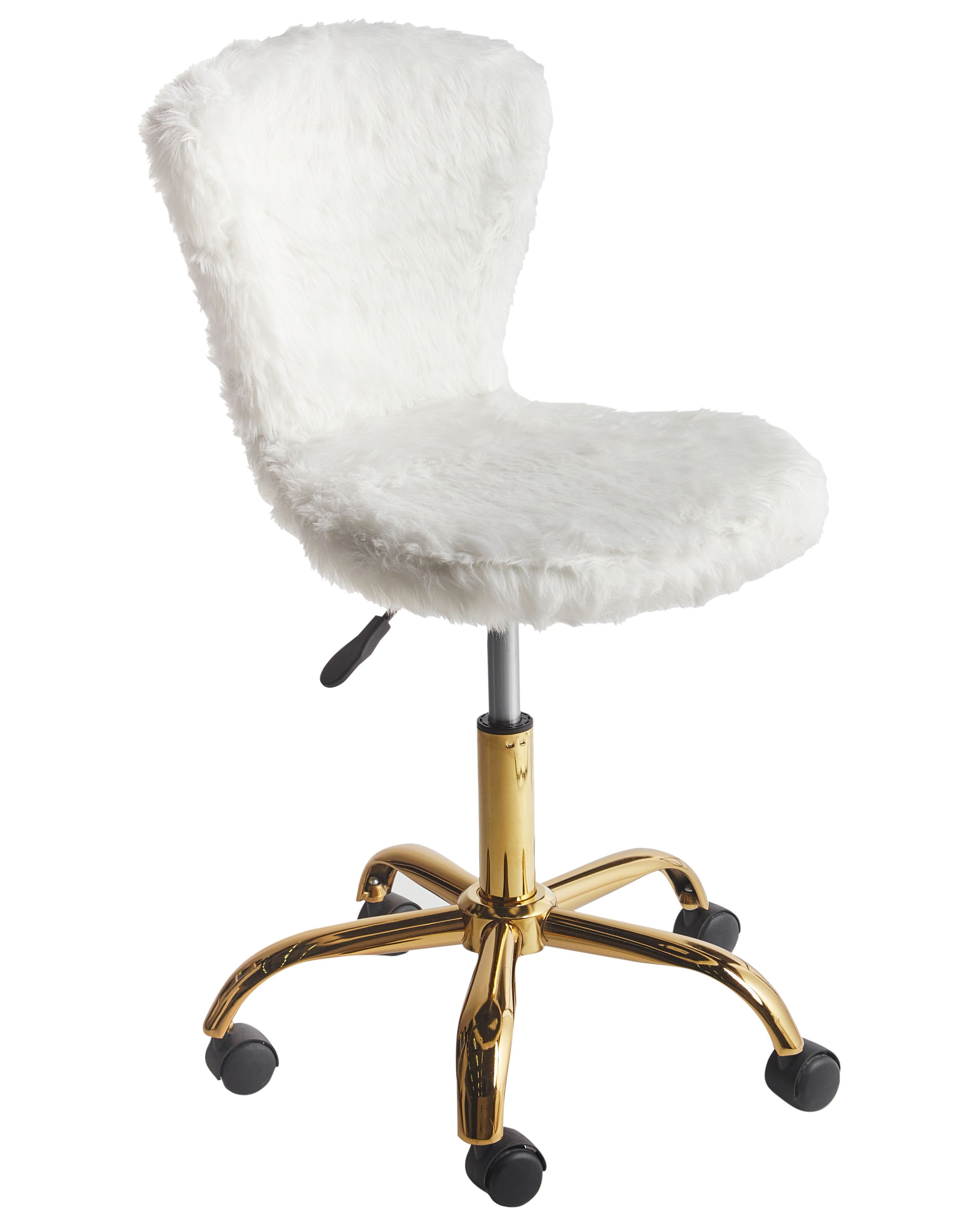 Silla de escritorio margate pelo sintético blanco