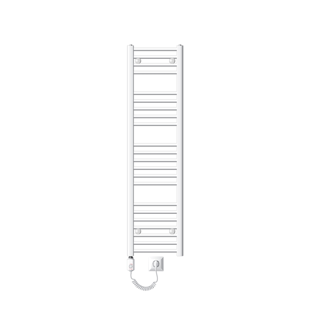 Radiador toallero eléctrico de baño 300x1400mm blanco