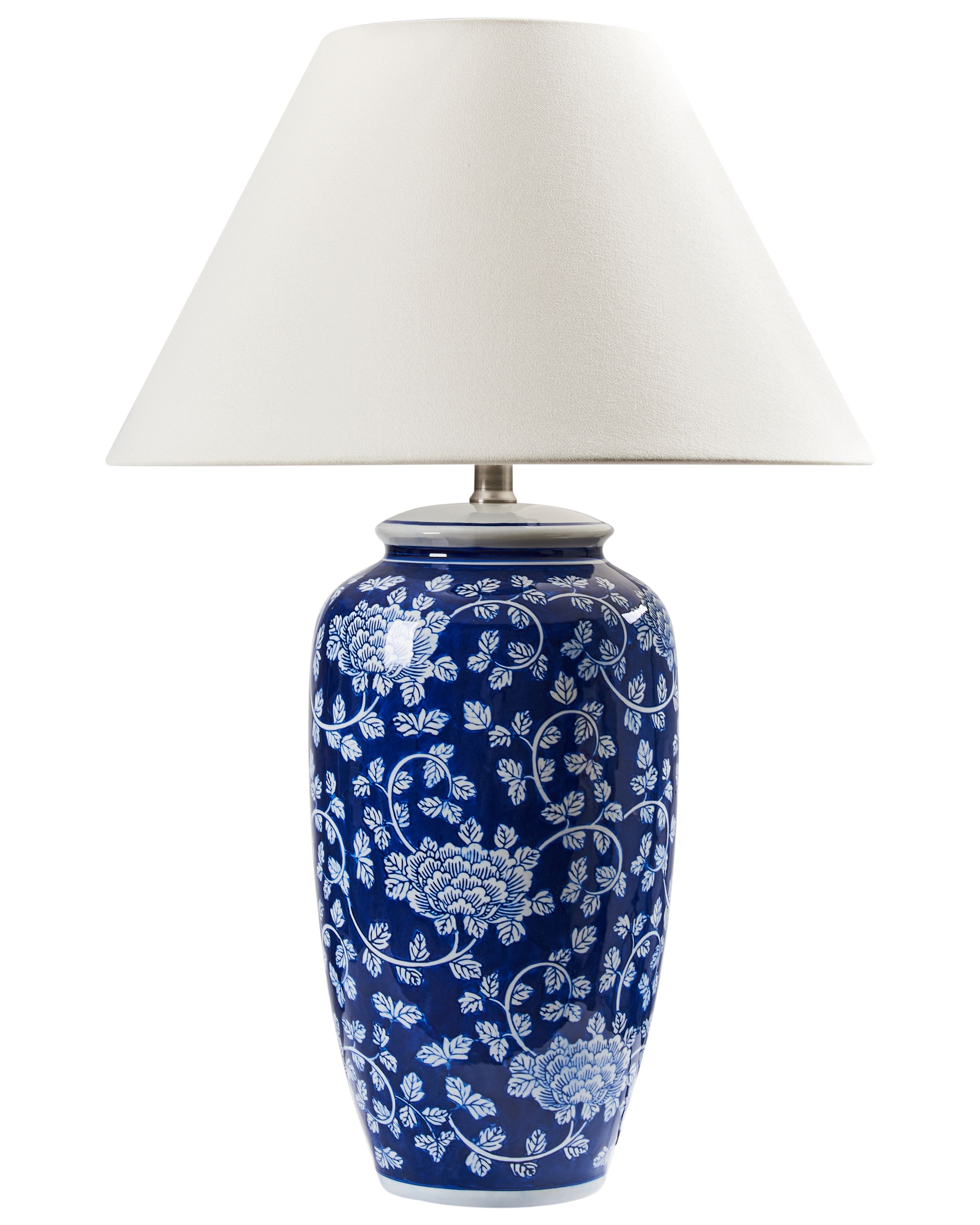 Lámpara de mesa angeles porcelana azul