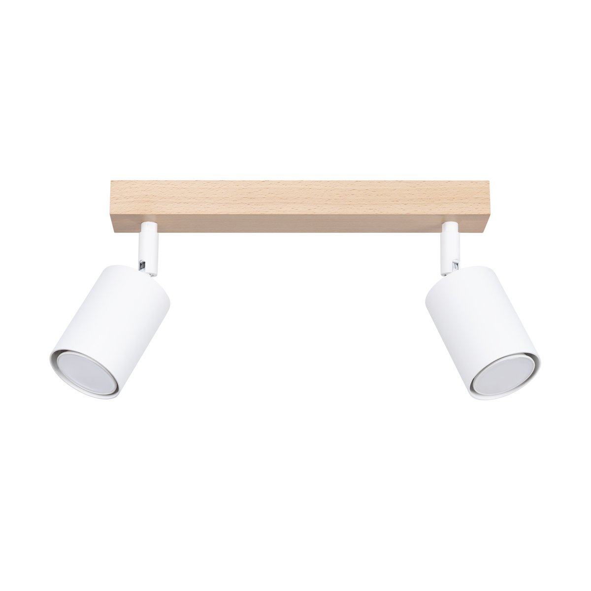 Lámpara de techo verdo 2 madera blanca acero/madera 46x17.5x30cm