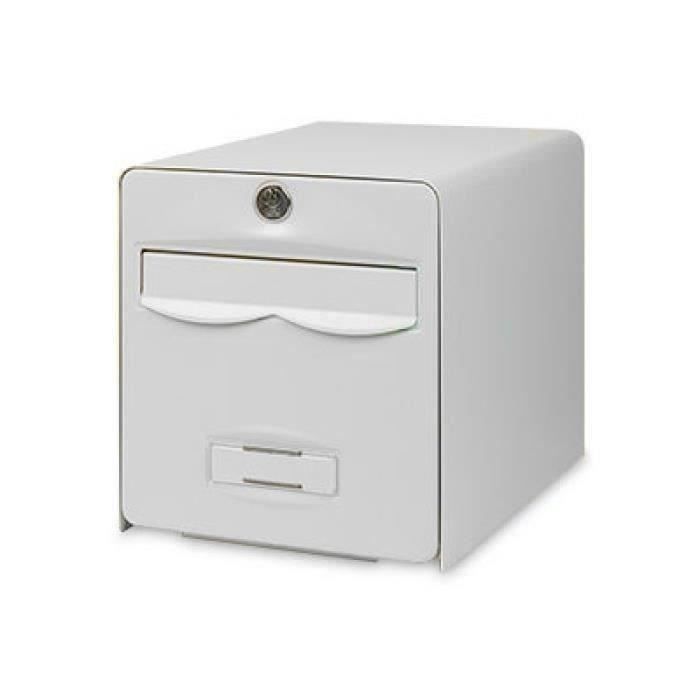 Burg wachter buzón balthazar de acero galvanizado - 1 puerta - blanco
