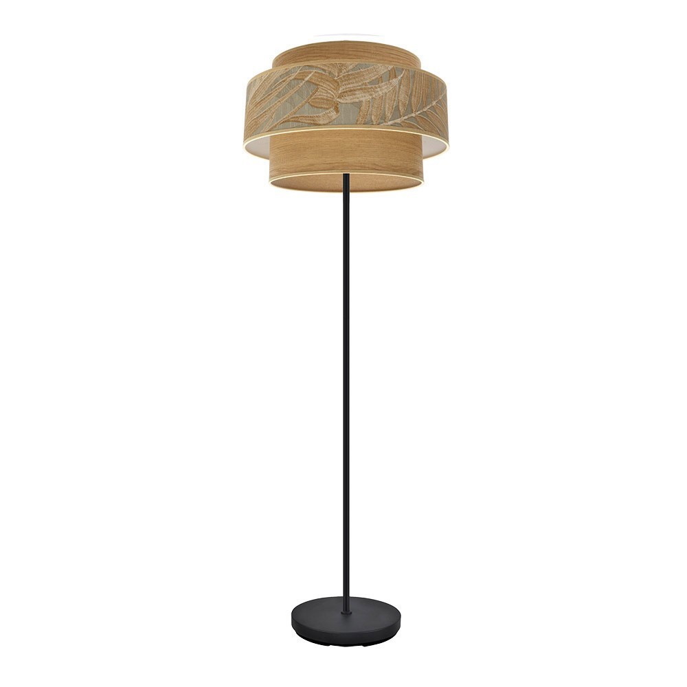 Pie de salón 1xE27 negro camel 168x40x40cm samoa