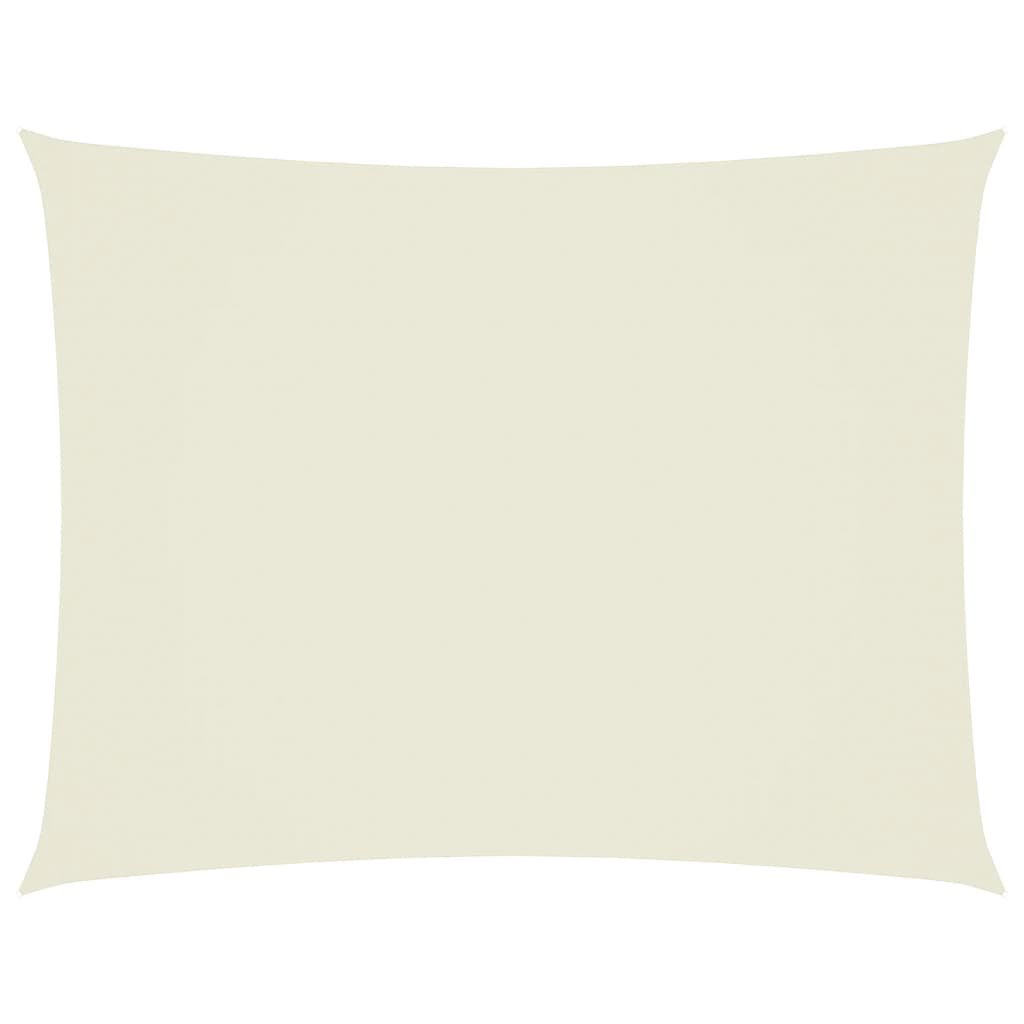 vidaXL toldo de vela rectangular tela oxford color crema 3,5x5 m
