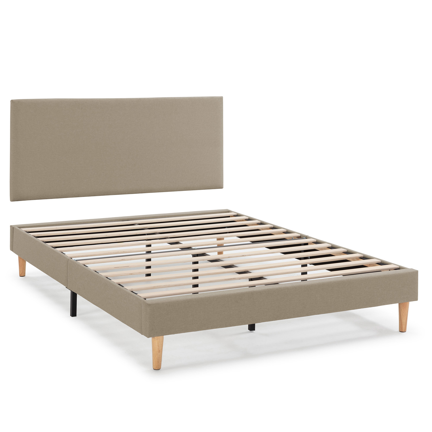 Base tapizada + cabecero aura 150x190 cm beige