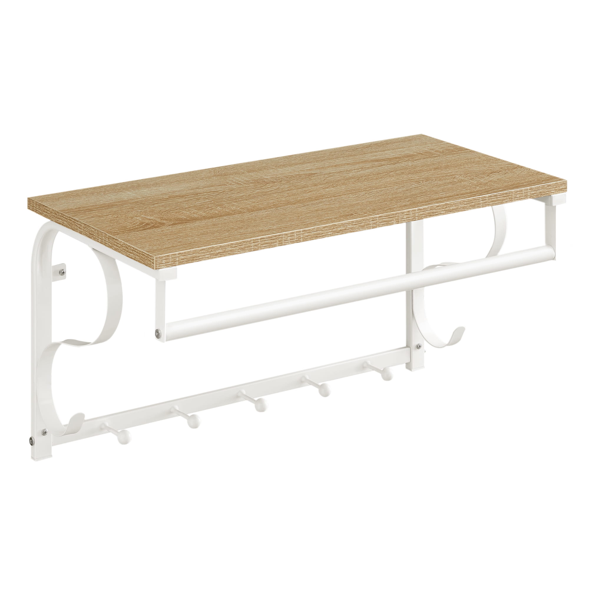 Estante de pared valora con coLGadores – roble sonoma, estilo escandinavo