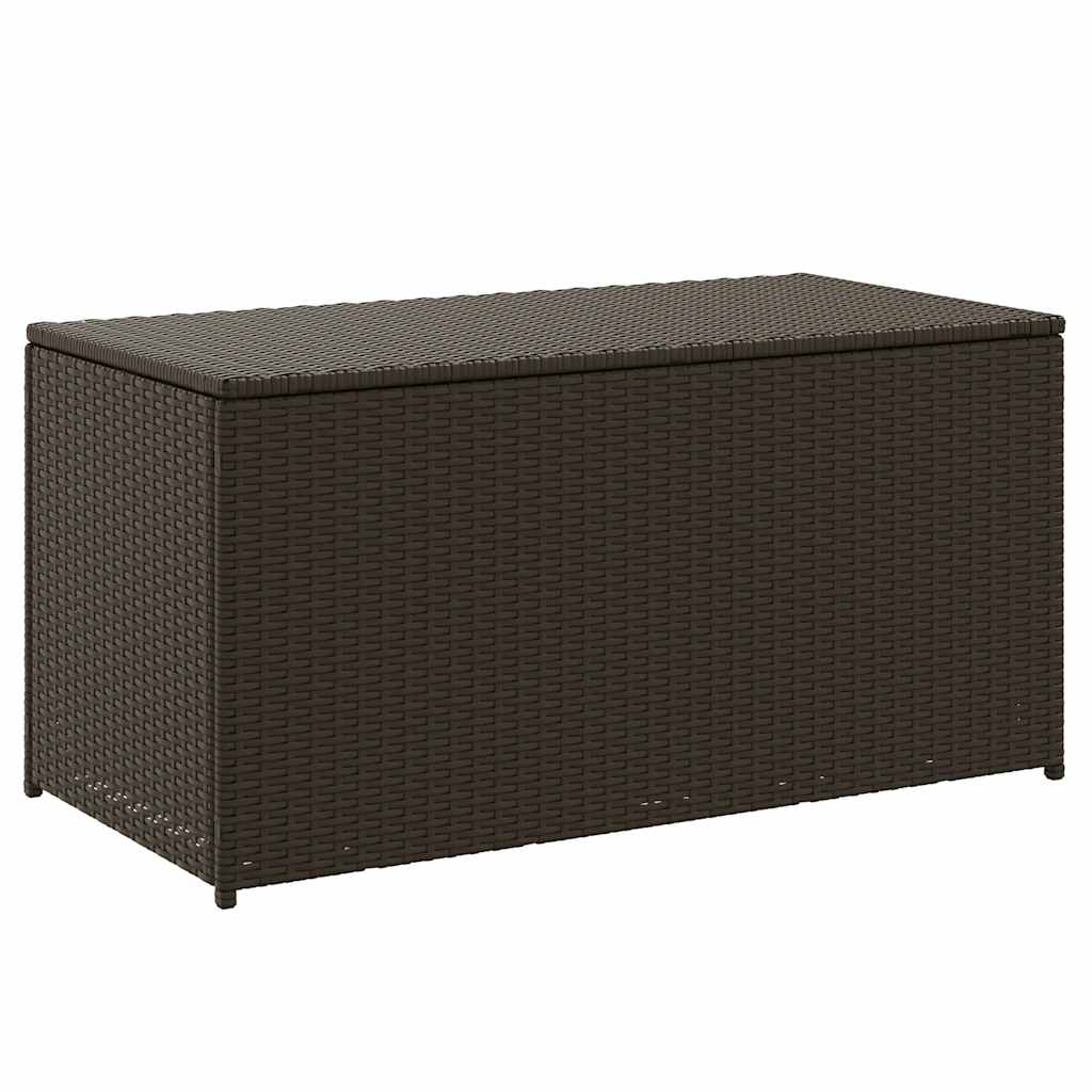 vidaXL caja de almacenaje jardín ratán sintético marrón 100x50x50 cm
