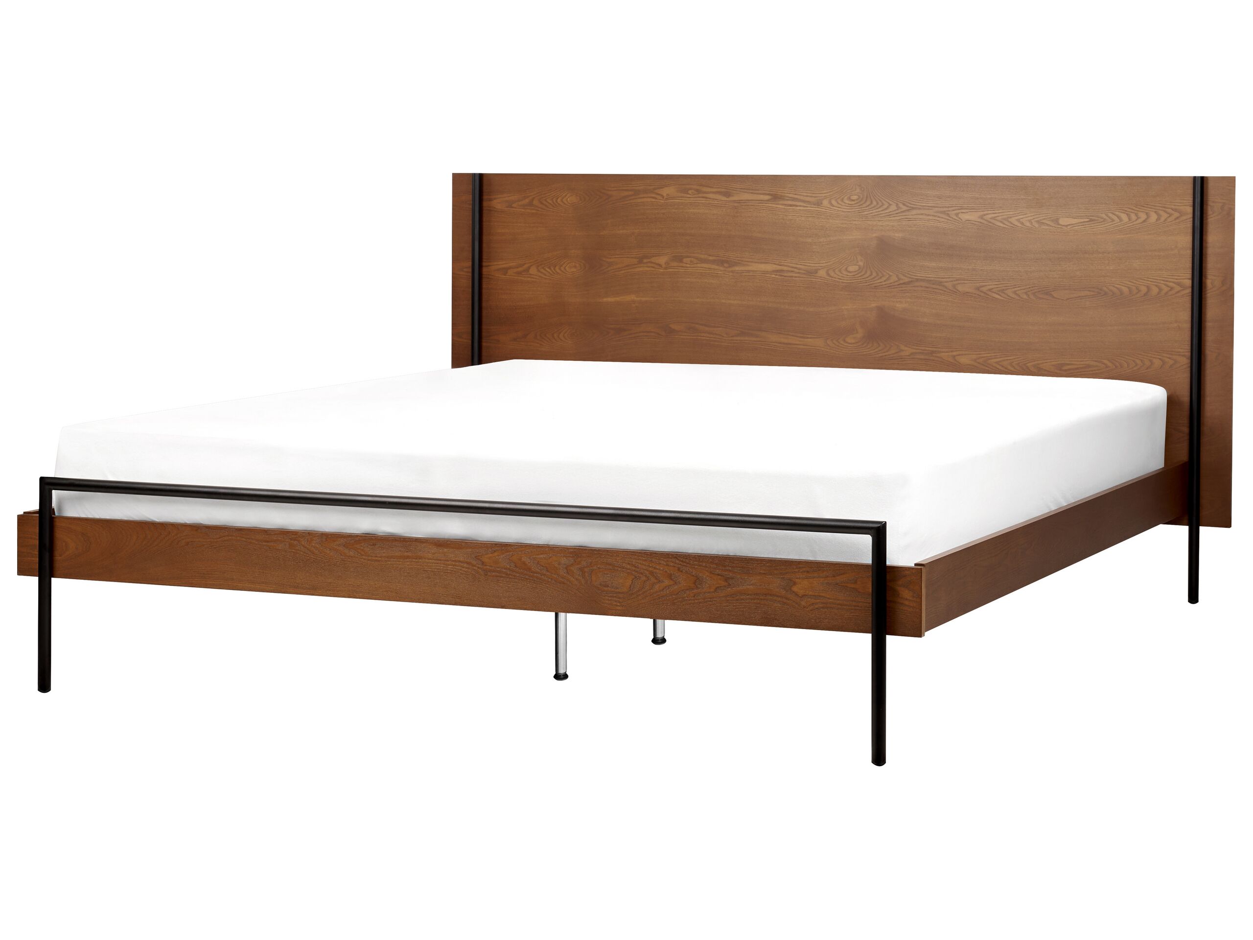 Cama libermont 180 x 200 cm fresno oscuro