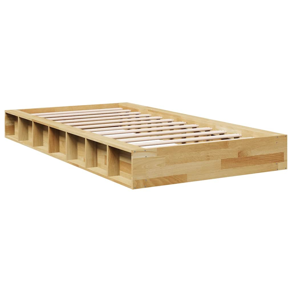 vidaXL estructura de cama sin colchón 90x190 cm madera maciza roble