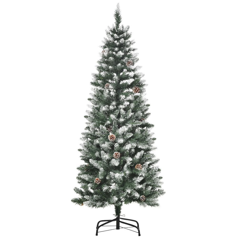 Árbol de navidad 69x69x150 cm PVC, acero color verde Homcom