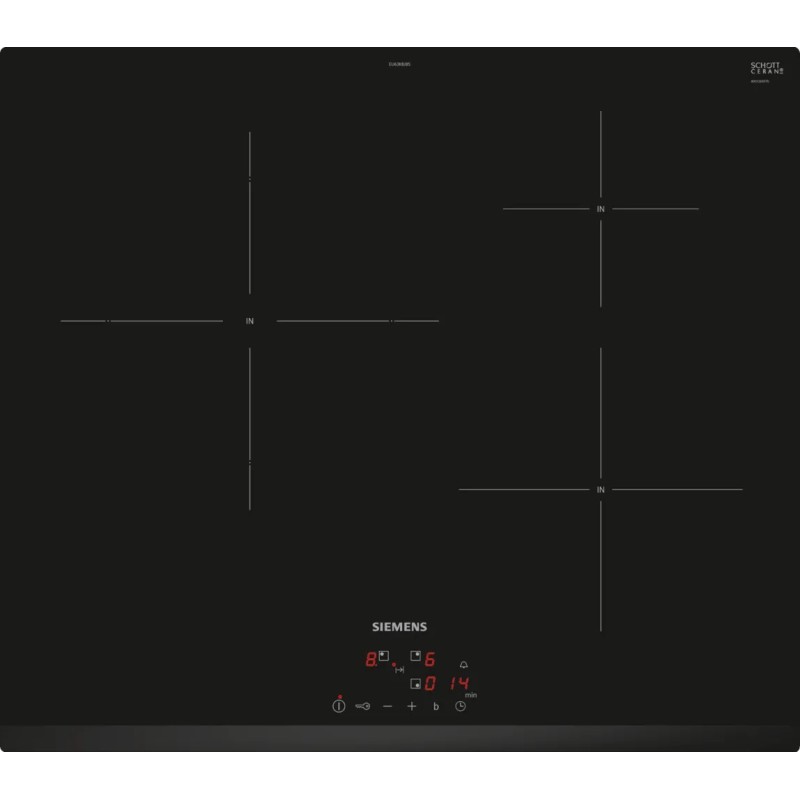 Inducción Siemens eu63kbjb5e 60 cm 3 zonas color negro