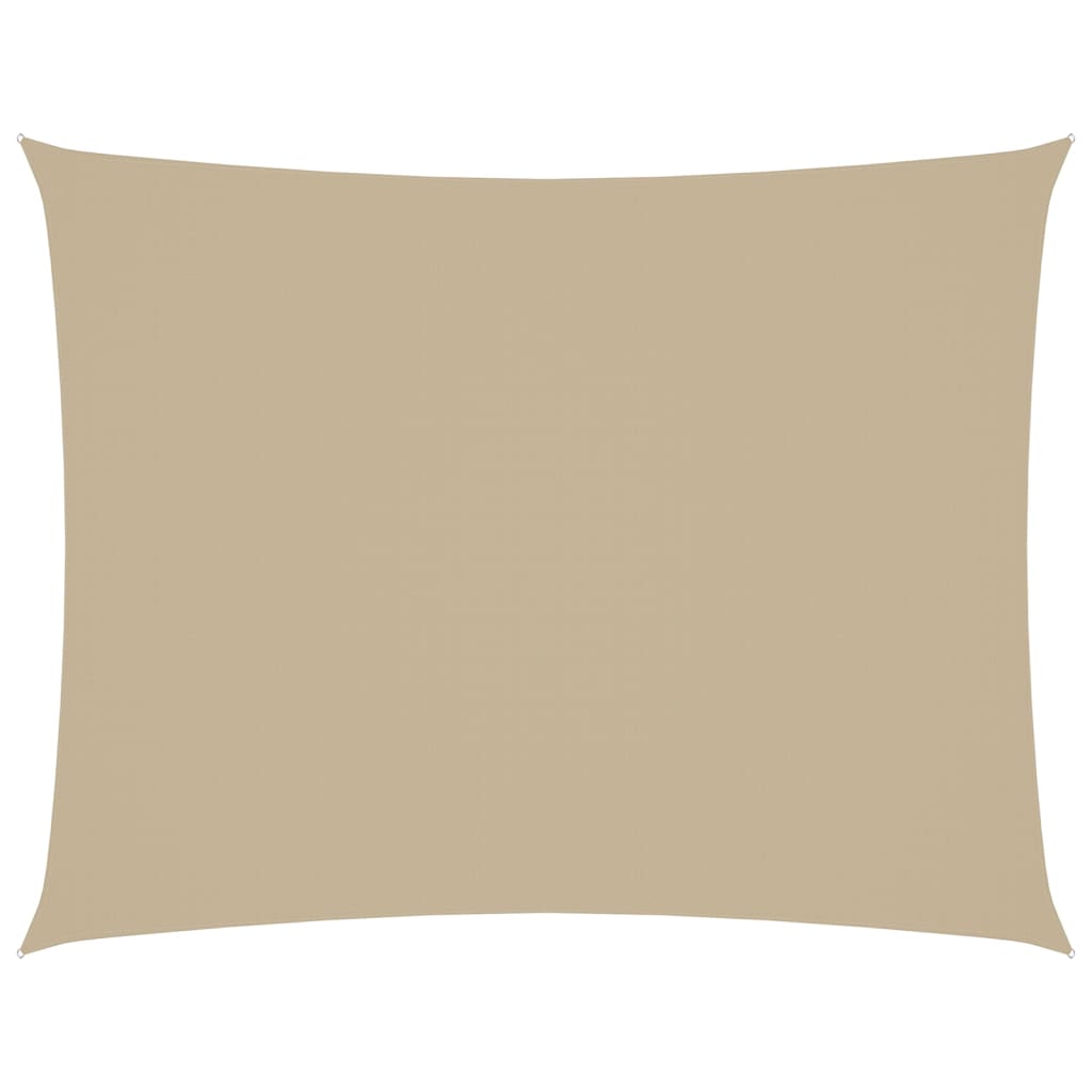 Toldo de vela rectangular tela oxford beige 2x3,5 m