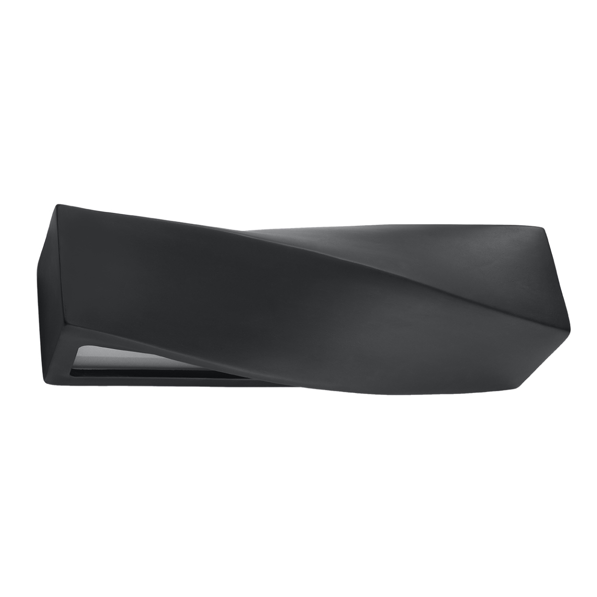 Lámpara de pared sigma 1 negro cerámica/vidrio 42x14x12cm