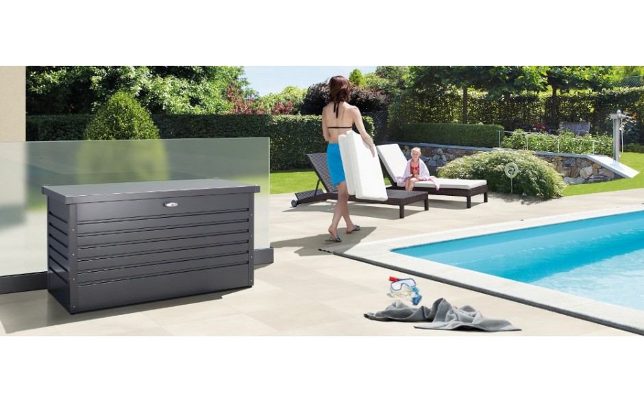 BAUL METALICO ARCON DE OCIO 160 BIOHORT GRIS OSCURO