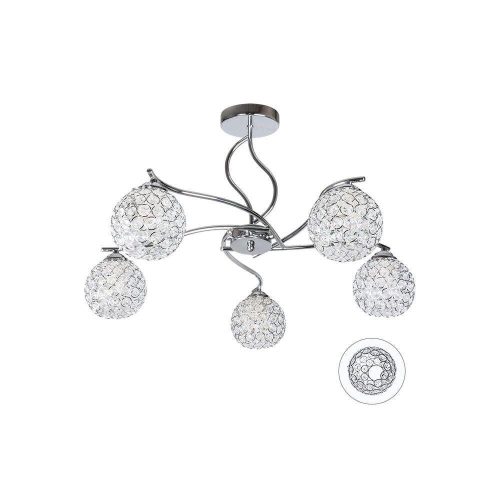 Lamapara de techo balbina cromo 55cm