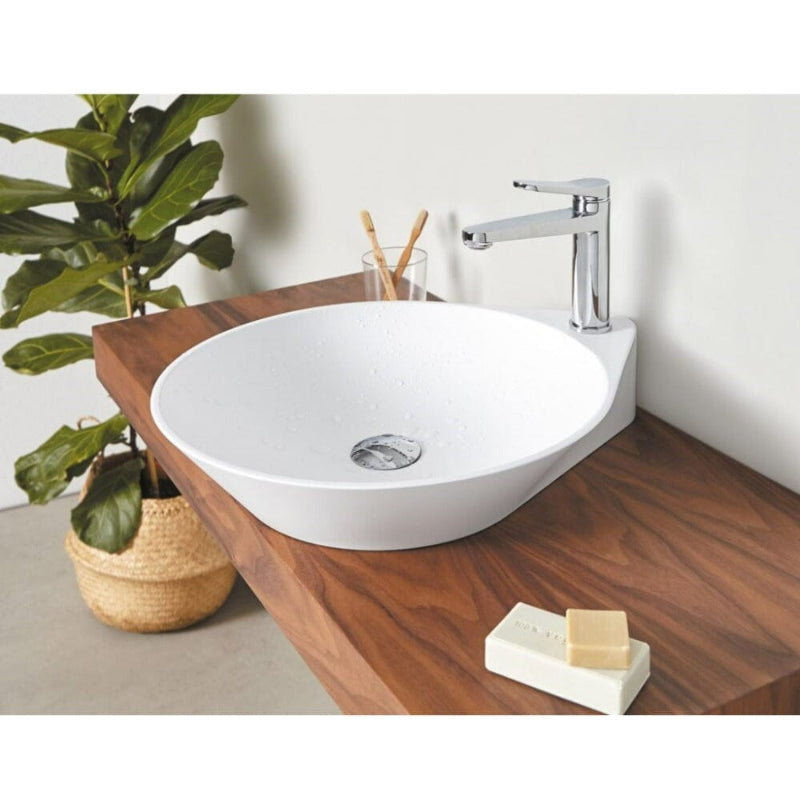 Lavabo sobre encimera en piedra sintética nadir 43.5 cm x 51 cm