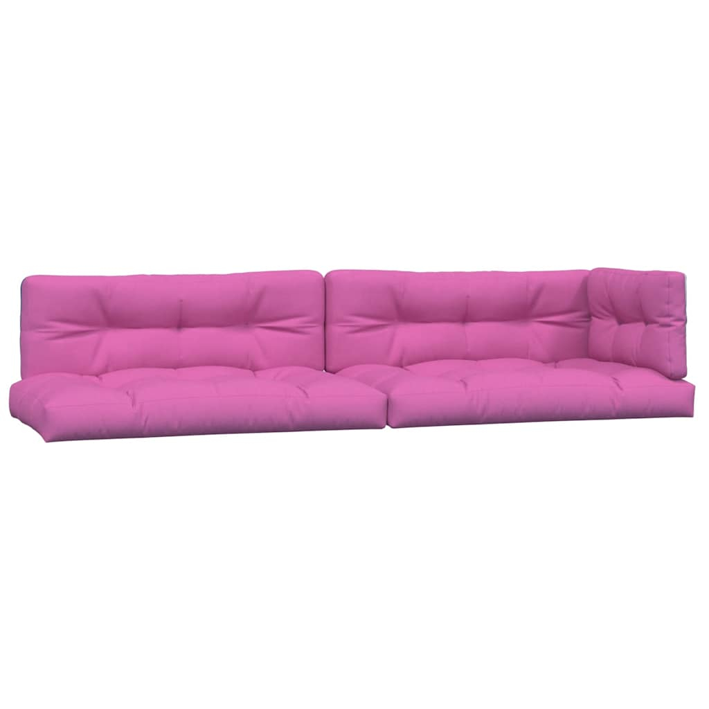vidaXL cojines para palés 5 piezas tela rosa