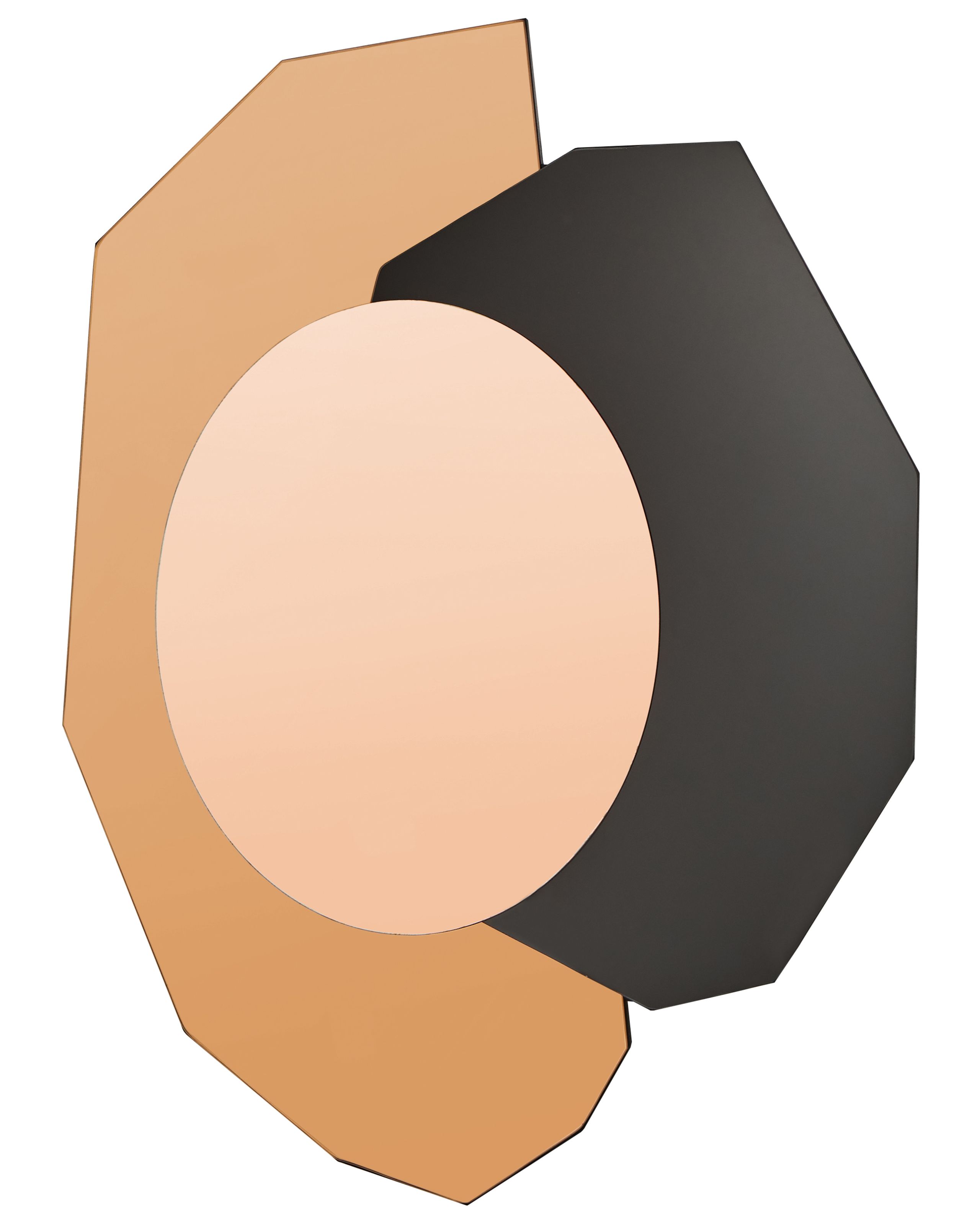 Espejo de pared troyon 62 cm 80 cm rosa dorado