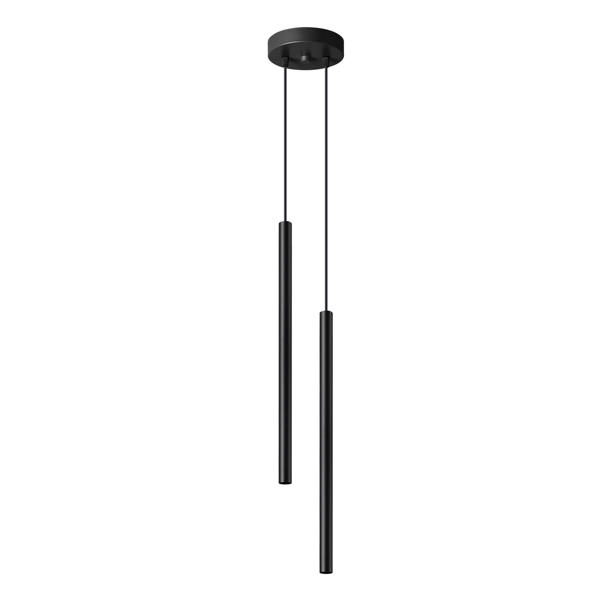 Lámpara coLGante pastelo 2 negro acero 15x118x15cm