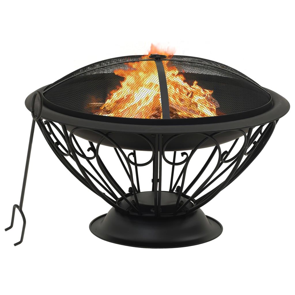 Brasero con atizador acero xxl 75 cm