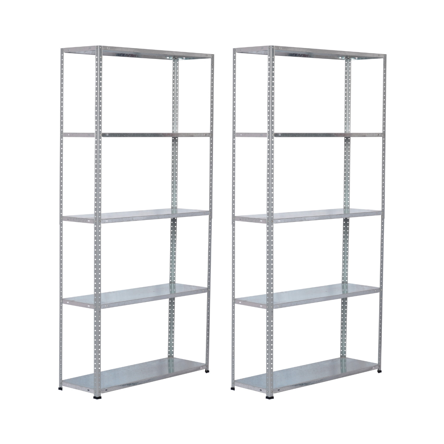 Pack 2 estanterías modulares metálicas steelsmart 200kg 180x30x90cm 7house