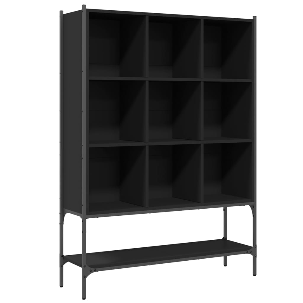 vidaXL estantería de madera de ingeniería negra 102x30x141,5 cm